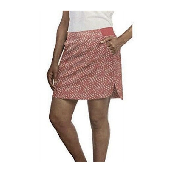 Cyprus Club Calypso Coral Pocket Slimming Geometric Skort Skirt Short Large - Picture 1 of 7